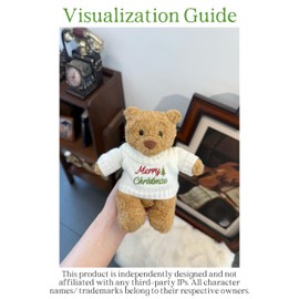 LICHADUOLE 7"/18cm Clothes for Stuffed Animals Bashful Bunny Outfit - Knit Cardigans Scarf 3-Piece Set（NO Doll）