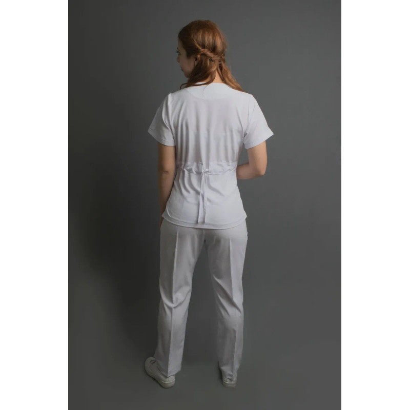 Uniforme Clinico Daff Antifluidos-stretch + Gorro Qx. Regalo Blanco Lisa