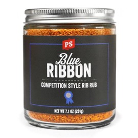 PS Seasoning Blue Ribbon Rib Rub- Competition Style Dry BBQ Rub, Prime Rib Rub for Smoking and Grilling, Dry Meat Rub for Pork Ribs, Chicken, Beef