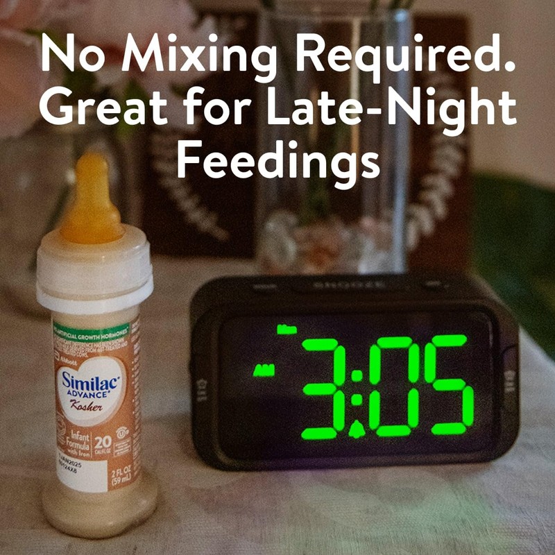 Similac Advance Kosher Infant Formula, Ready-to-Feed Baby Formula, 4-fl-oz Bottle,