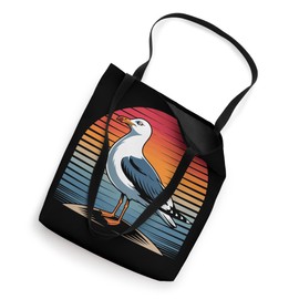 Seagull Retro Sunset Ocean View Graphic Seagull Tote Bag