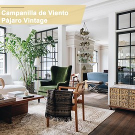 AHILAX Campana de Viento de Pájaros Carillón de Viento Timbre de Viento Colgante, Campanilla de Viento Bronce Retro Atrapador Viento Música Wind Bell para Decoración Patio Jardín Porche al Aire Libre