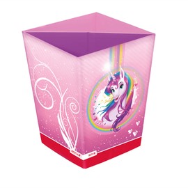 ROTH Papierkorb - Einhornportrait, Faltbarer Einhorn Papierkorb mit Trennsystem aus Pappe fürs Kinderzimmer