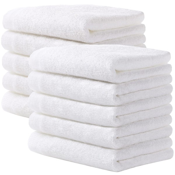 Looxii Baby Wash Cloths, 30x30cm Baby Face Cloths,10 Pack Super Soft Absorbent Baby Flannel Towels, Bamboo Washcloths Towel Set, Baby Washcloths for Sensitive Skin White