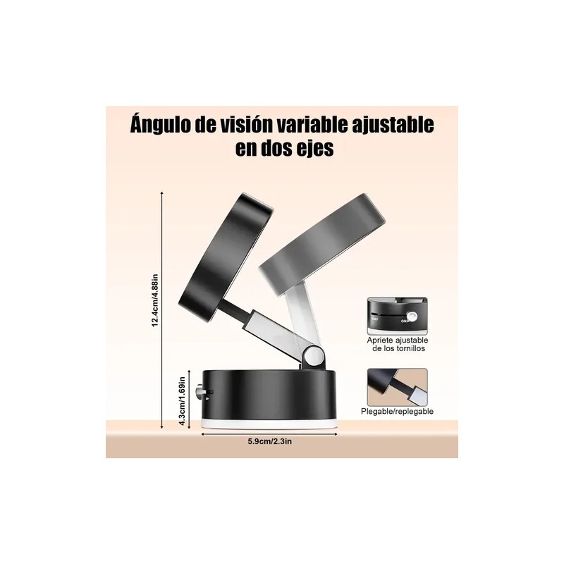 Soporte Celular Auto Magnético Qzgyoool Ventosa Ajustable Negro