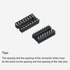 sourcing map DIP IC Chip Socket Adapter Flat Pin 16P
