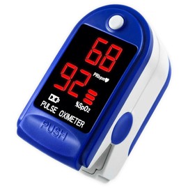 UPGRADE Pulse Oximeter - Oxygen Monitor Finger for Adults and Child Heart-Rate - Monitor Kit with Large Clear LED Display