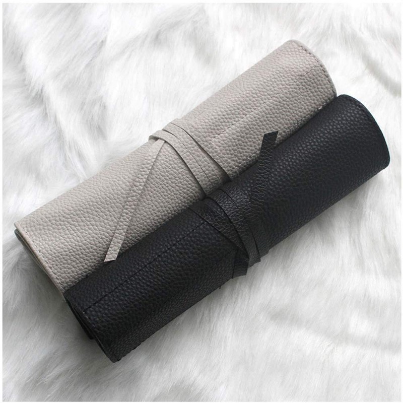 Makeup Pouch, Makeup Brush Pouch, Cosmetic Brush Case, Gray -