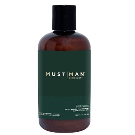 Must Man Professional Polished - Shaving Gel with Allantoin and Vitamin E - Prevents Skin Irritation and Moisturizes - All Skin Types - Non-Foaming - 500ml