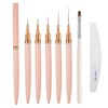 7Pcs Nail Art Liner Brushes Set 5/7/9/15/25mm, Thin Nail Art