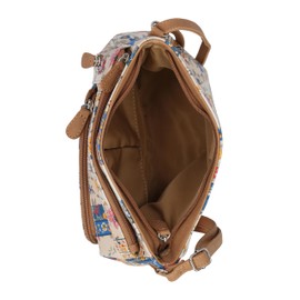 MultiSac Women's Summerville East West Crossbody Bag Cross Body, Pretty Patches