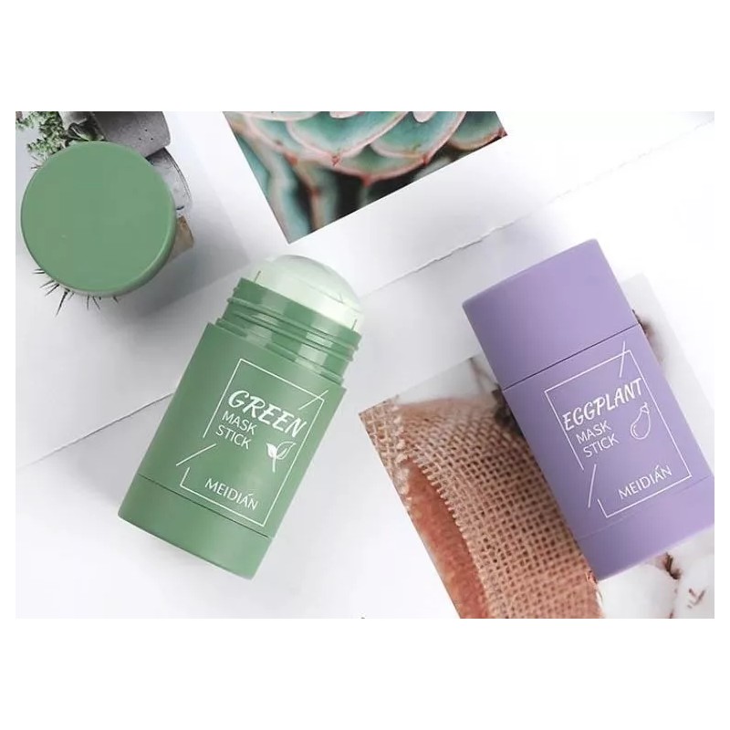 Meidián 2 Mascarillas Te Verde/berenjena Acne Y Limpieza Profunda