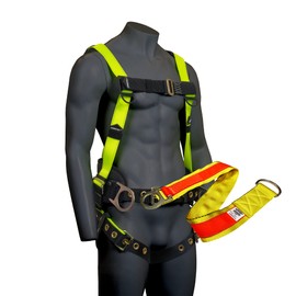 JORESTECH Safety Full Body Harness Protection Fall Arrest with Back D-Ring, ANSI, Padding and 4-Foot Safety Cross Arm Strap