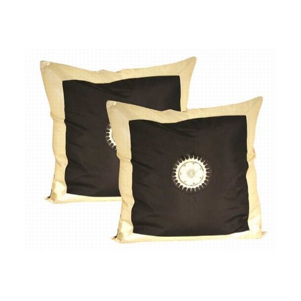 Oriental Silk Cushion Cover (BLACK)