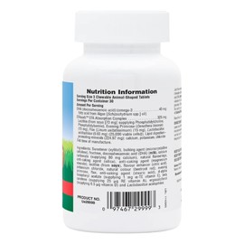 NaturesPlus Animal Parade DHA Children's Chewables - Natural Cherry Flavor - 90 Chewable Animal-Shaped Tablets - Omega 3 Fatty Acid Supplement - Gluten Free - 30 Servings
