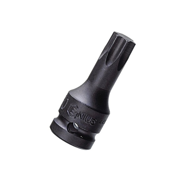 Genius Tools 1/2" Dr. T-30 Star Impact Bit Socket, 60mmL