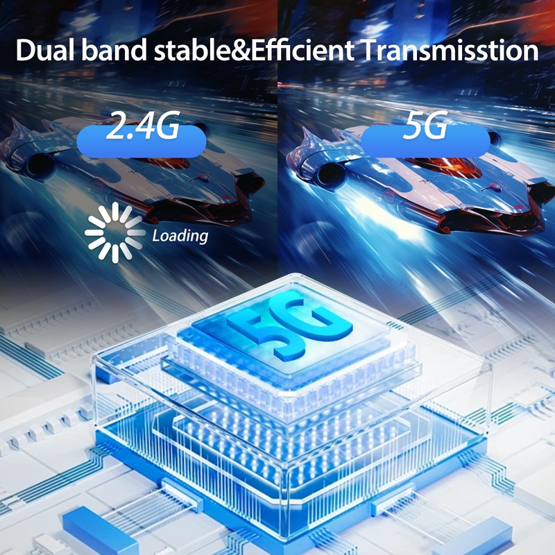 2026 Upgraded Wireless HDMI Transmitter and Receiver 328FT/100M, 4k Decode