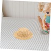 FOYTOKI Mini Straw Hat for Dolls Woven Doll Hat Inner