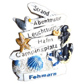 GCG 8902817 Magnet Souvenir Fehmarn Fridge Magnet City Decoration 7 x 6 x 1.5 cm