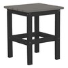 DuroGreen 15" Square Side Table - Black with Driftwood