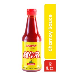 Amor Chamoy Sauce | Bittersweet flavor | 2,500 Scoville level | Enjoy it with fruits, veggies, snacks, and drinks | Kosher | 12 Fl Oz Bottles (Pack of 2)