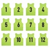 SHIJIXING 12 Pack（1-12） Numbered Pinnies/Scrimmage Vest/Team Practice Jerseys for Basketball,