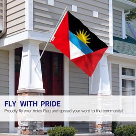 Anley Fly Breeze 3x5 Feet Antigua and Barbuda Flag - Vivid Color and Fade Proof - Canvas Header and Double Stitched - Antiguan Barbudan Flags Polyester with Brass Grommets 3 X 5 Ft
