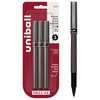 Uniball Deluxe, Black Rollerball Pens - 0.5mm Micro Point, Pack