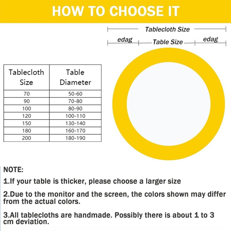 FANSU Round Tablecloth 70cm, Waterproof Round Table Cover Mandala Wipe
