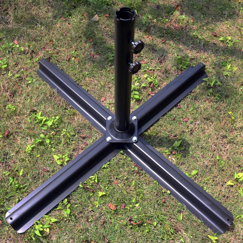 Sunnyglade 10Ft Outdoor Adjustable Offset Cantilever Hanging Patio Umbrella (Red)