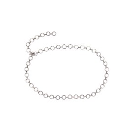 collezione alessandro Keola Simple Chain Belt with Small Round Rings, silver