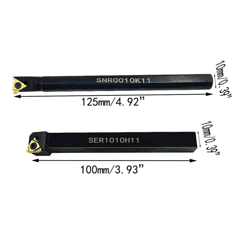 Lathe Ser1010H11+SNR0010K11 - Soporte para herramientas de roscado (dorado)