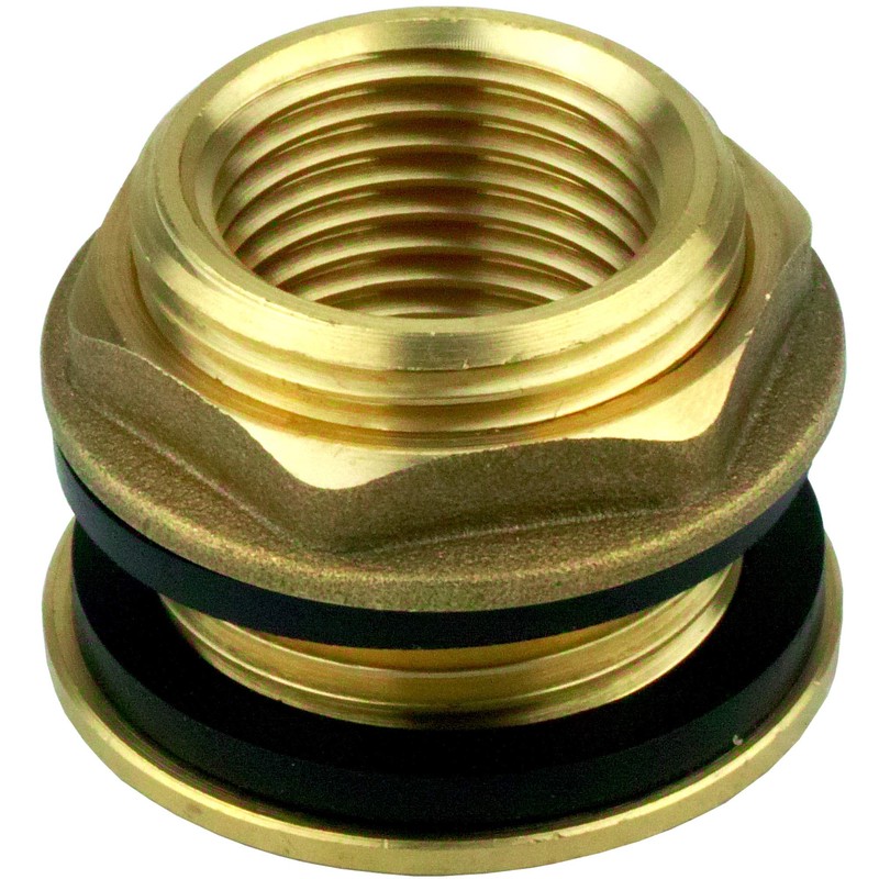 Water Butt Tank Feed-Through 3/4 Inch Internal Thread Brass Connection