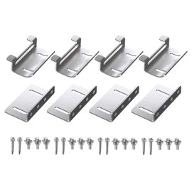 Newpowa Solar Panel Mounting Curved Z Bracket with Nuts and Bolts Supporting for RV, Boat, Wall, Off Grid Roof Installation A Set of 4 Sliver Aluminum(1 Set)