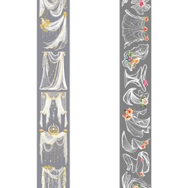 HACRAHO PET Washi Tape, 2 Rolls Washi Tapes for Journaling Stickers Decorative Tape Scrapbook Stickers Journaling DIY Supplies