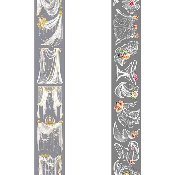 HACRAHO PET Washi Tape, 2 Rolls Washi Tapes for Journaling