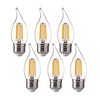 FLSNT 2700K Soft White LED Chandelier Edison Bulbs, 100W Equivalent,