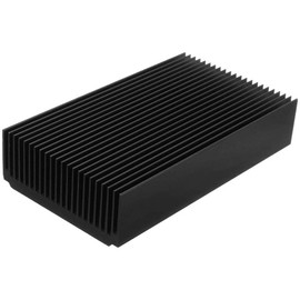 Giilayky Large Aluminium Heat Sink 4.72 x 2.72 x 1.06/120 x 69 x 27 mm Black Oxide 22 Blades 500139947
