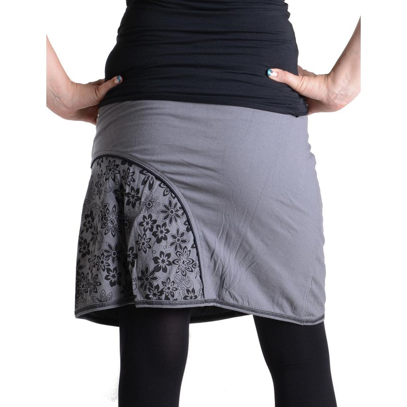 Vishes - Alternative Clothing - Printed and Embroidered Cotton Skirt