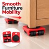 2-Piece Furniture Moving Roller Sliders – Red Wheeled Furniture Movers