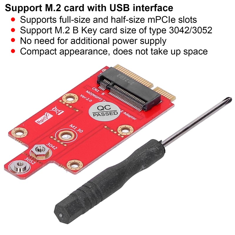 PCIE Adapter M.2 B Key to Mini PCIE Card for