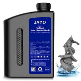 JAYO Water Washable ABS-Like Resin Dark Grey 2kg, Toughness & Easy Water Wash, High-Precision, Low-Shrinkage Formula with Fast Curing, Universal LCD/DLP/SLA Printer Compatible, 2000g, Dark Grey