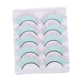 Mikinona 5 Pairs Colored False Eyelashes Strip Lashes for Women 3d Makeup Lashes Faux Felt