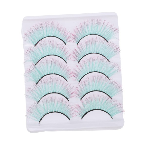 Mikinona 5 Pairs Colored False Eyelashes Strip Lashes for Women
