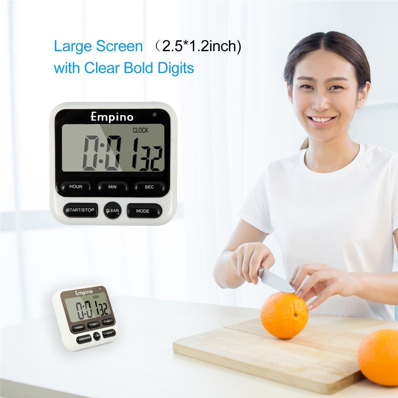 Digital Kitchen Timer - Empino Upgraded 24-Hours Cooking Timer Clock