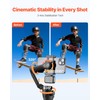 VEVOR Gimbal-Stabilisator für Smartphone, 3-Achsen-Stabilisierung, mit magnetischem Fülllicht, Gesichtsverfolgung, Gestensteuerung,