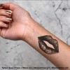 4 x 'Kiss Mark' Temporary Tattoos - Water Resistant, Skin-Safe,