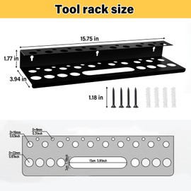 Suyue Y Screwdriver Organizer, Metal Plier Organizer Wall Mount Utility Tool Holder Organizers and Storage Rack for Garage Workshop, Shed, Garage, Workbench Tool Chest Cart