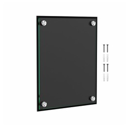 Marketing Holders Wall Sign Holder 8.5" x 11" Office Door Name Plate Display with Standoffs Black Backing for Name Plates in Hotel Lobbies Conference Rooms Medical Offices