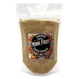 crait Pumpkin Spice for Coffee Monk Fruit Sweetener, Pumpkin Spice Sweetener Plant-Based Sugar Alternative 8 Ounce Resealable Bag Pumpk